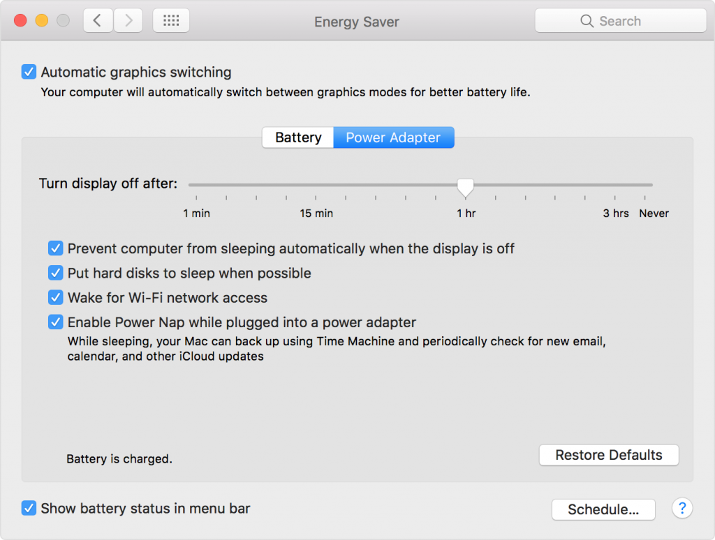 Use the Energy Saver settings on MacBook Laptop/Mobile Service Center
